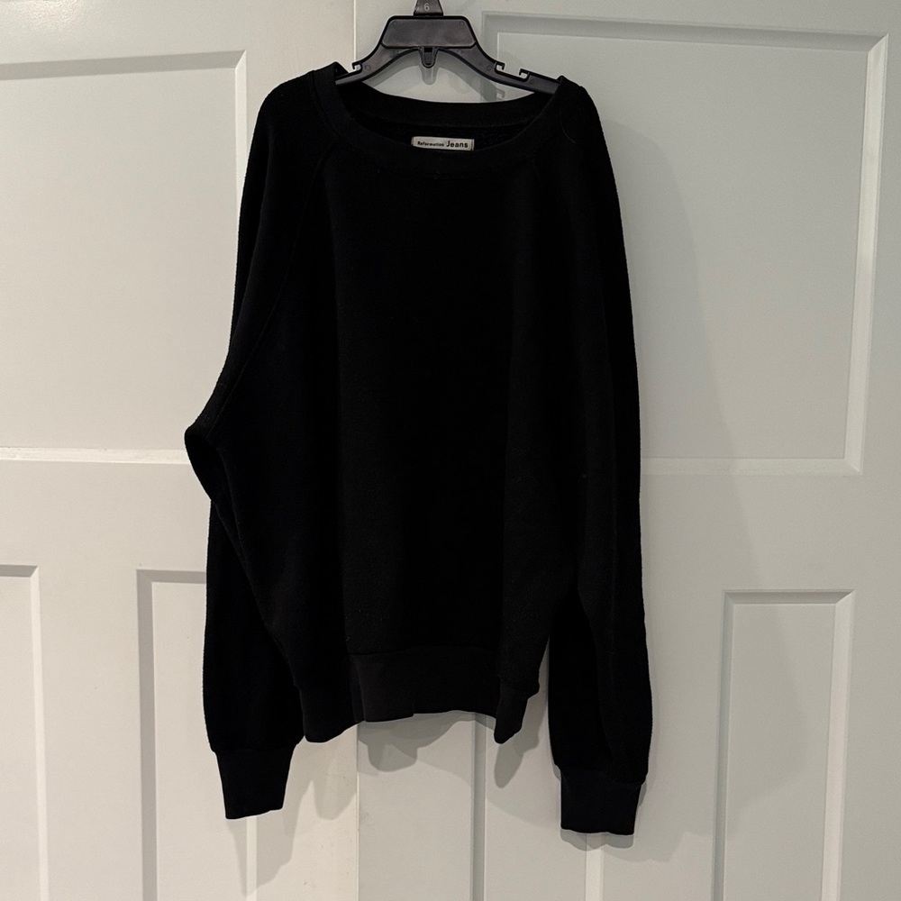 Reformation Classic Black Crew Neck Sweater